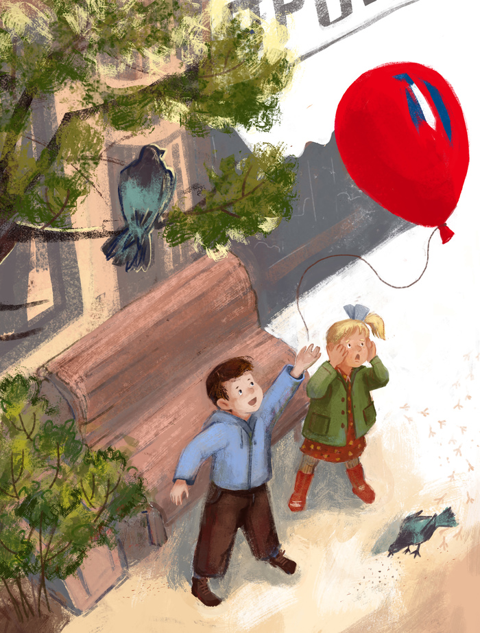 Красный шарик в синем небе - сказки драгунского: читать с картинками, иллюстрациями - сказка dy9.ru