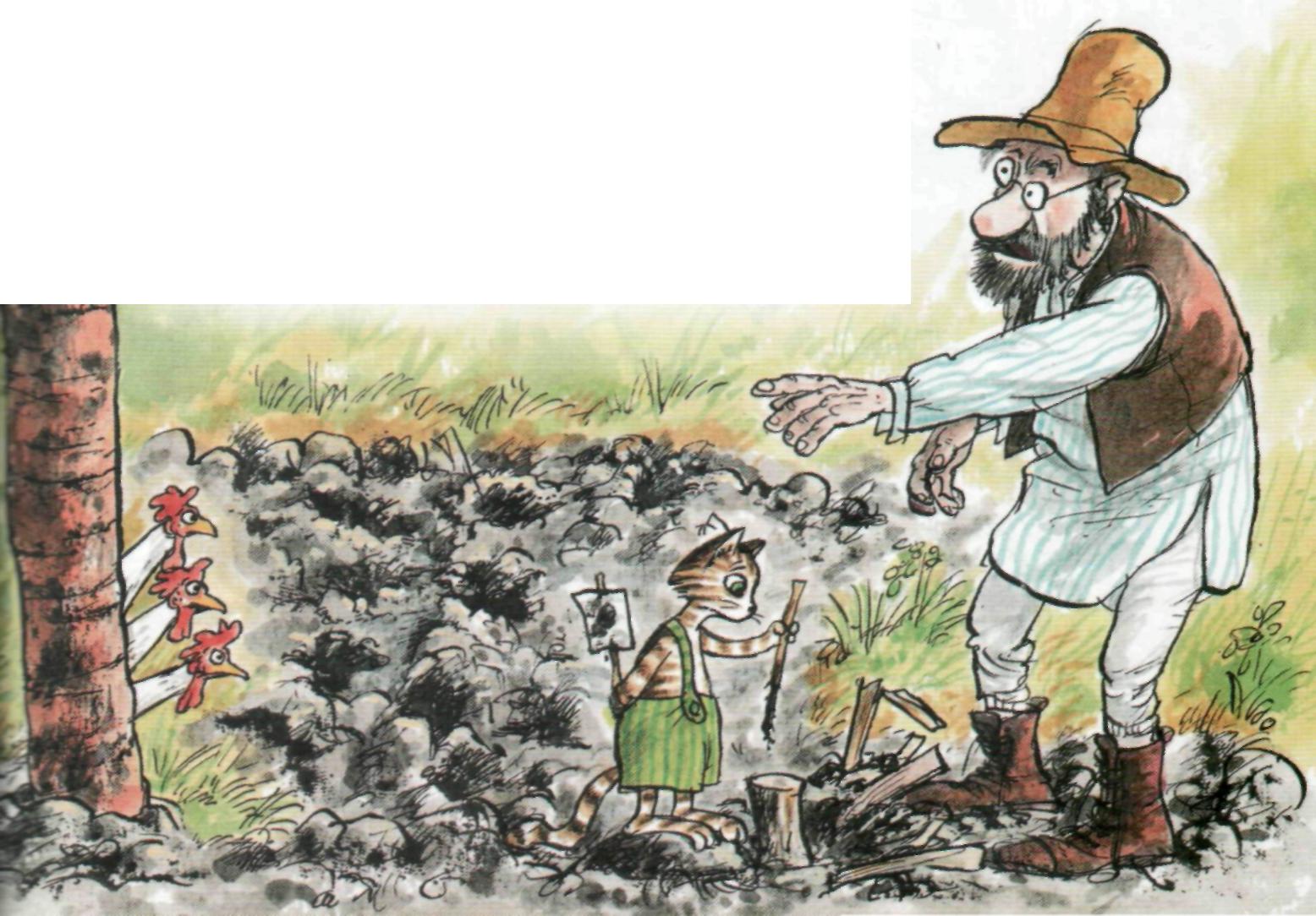 Читать сказку петсон и финдус: переполох в огороде - свен нурдквист, онлайн бесплатно с иллюстрациями.