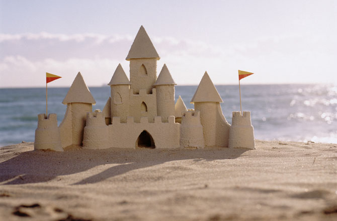 Как создать удивительный песочный замок быстро и легко