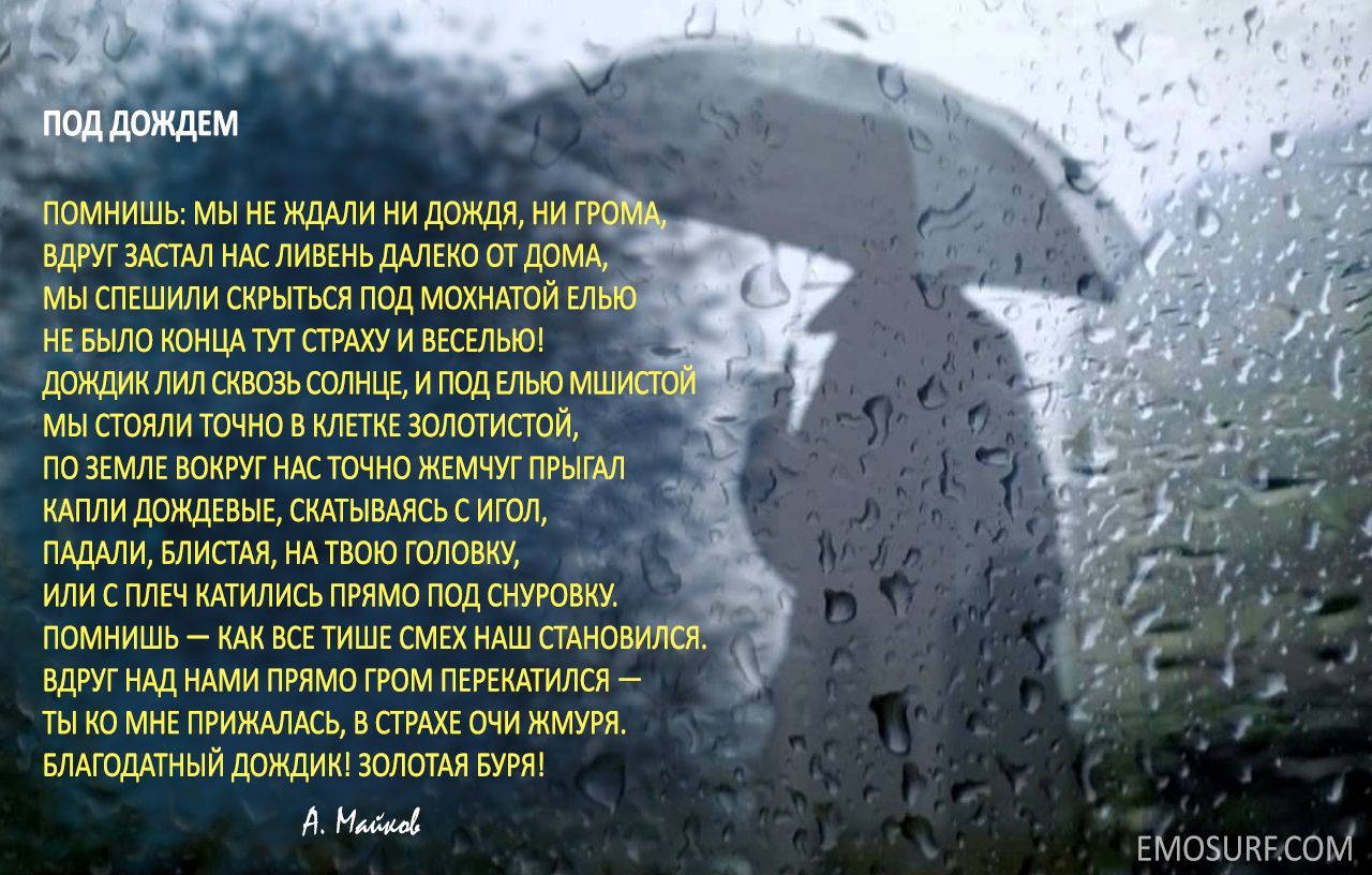 Стихи про дождь: красивые стихотворения известных русских поэтов классиков о дожде - рустих