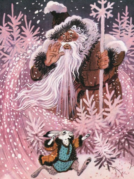 Зайка и дед мороз новогодняя сказка - сказачок