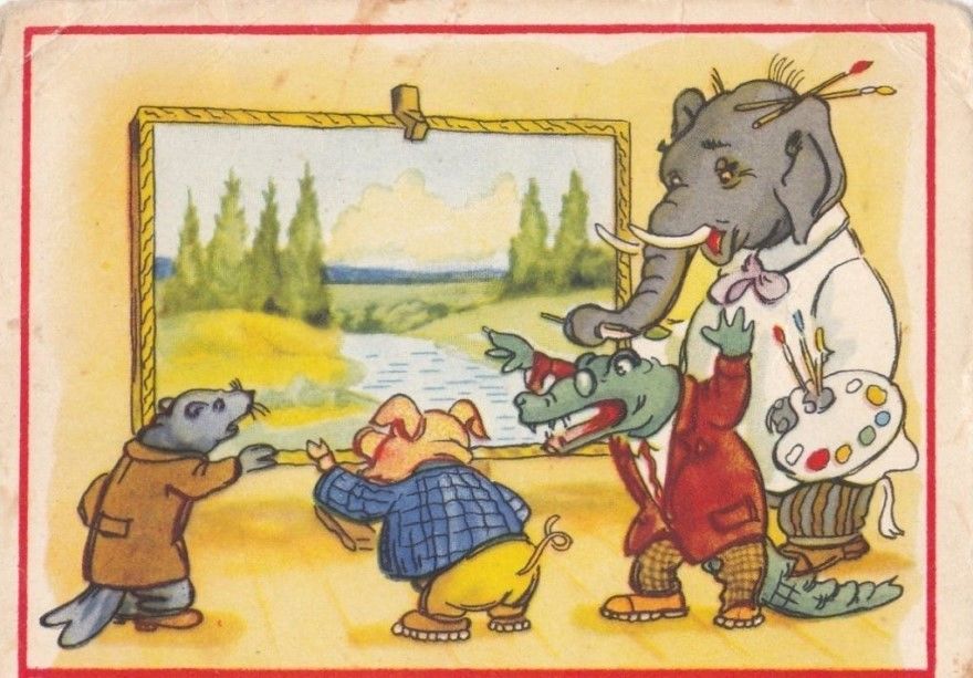 Слон-живописец. басня михалкова - я happy мама