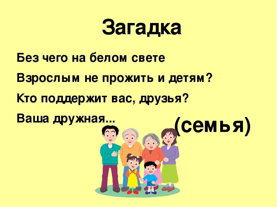 Загадки про семью для детей с ответами. загадки про членов семьи