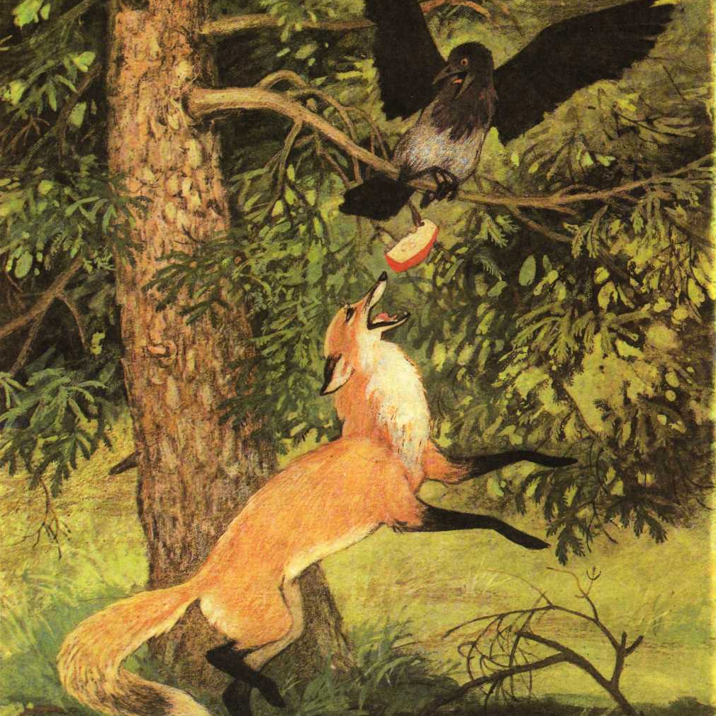 Мораль басни ворона и лисица: чему она учит и какова основная мысль произведения