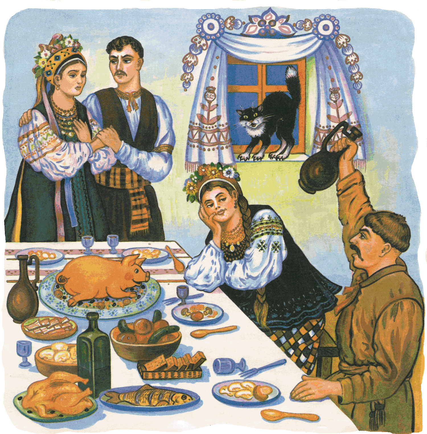 Украинская народная сказка жил был пес. Иллюстрации к украинским народным сказкам. Украинские народные сказки для детей. Иллюстрации из украинской сказки. Украинские сказки читать