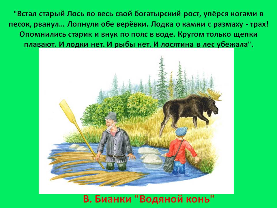 Водяной конь - бианки в.в. сказка как дед с внуком на рыбалку ходили.