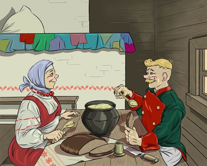 Читать сказку находчивый солдат: каша из топора - русские былины и легенды, онлайн бесплатно с иллюстрациями.