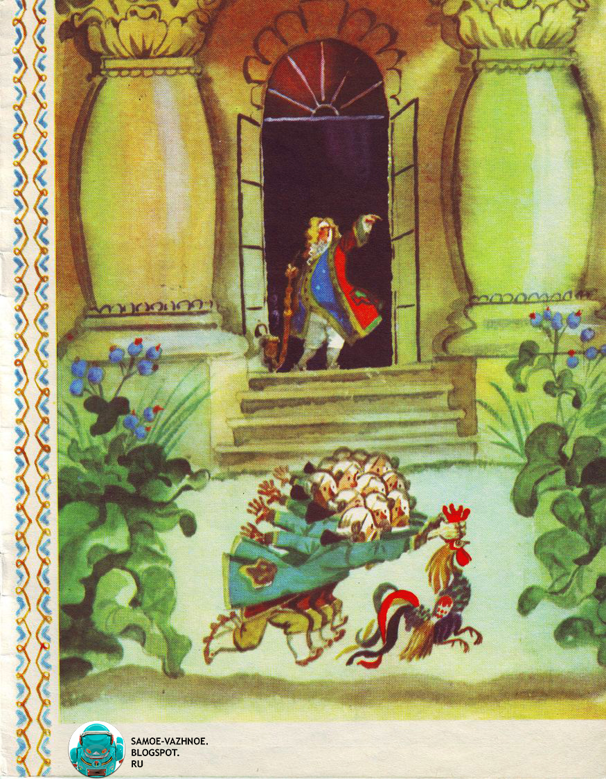 Читать сказку петушок - золотой гребешок и жерновцы - русская сказка, онлайн бесплатно с иллюстрациями.