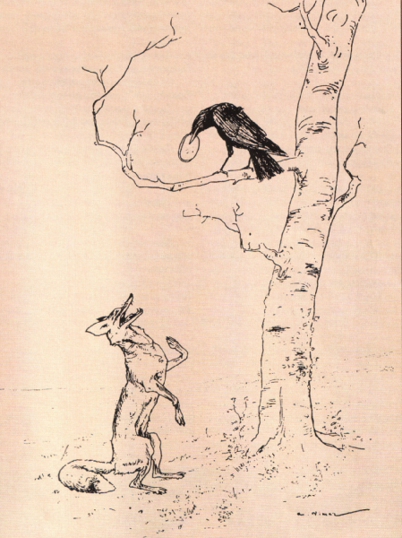 Басня ворона и лисица